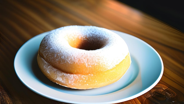 donut on a plate