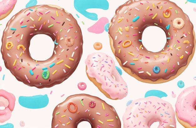 Donut theme celebration background