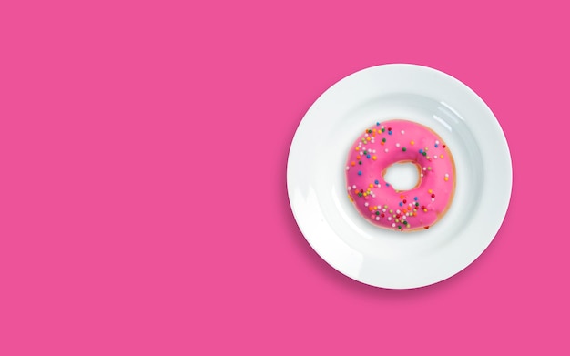 Donut on white background