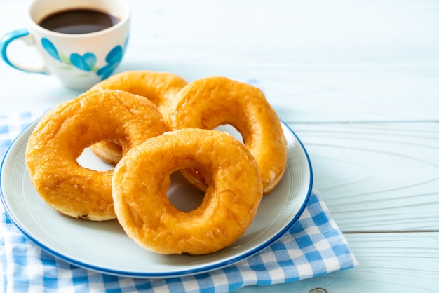 donut with black coffee