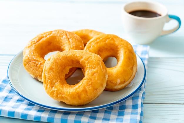 Donut with black coffee