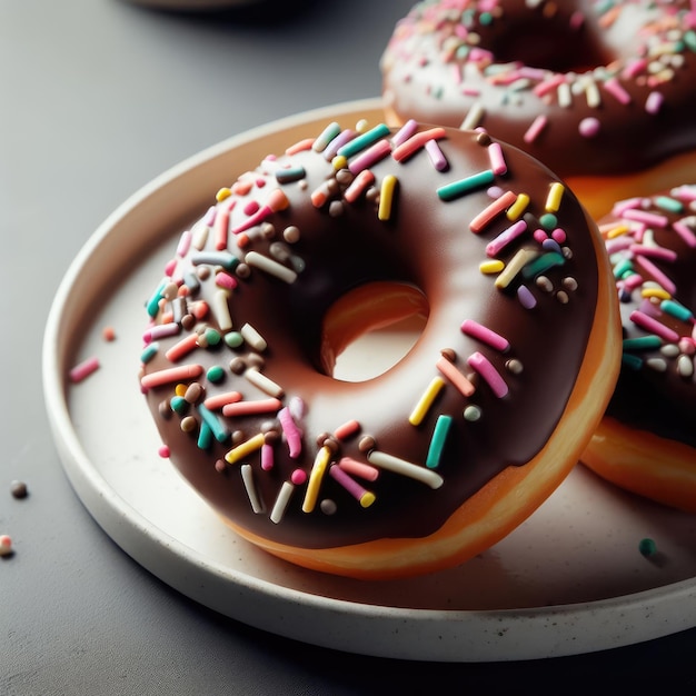 donut with chocolate