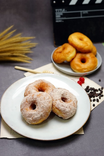 Donut with cinnamon glaze