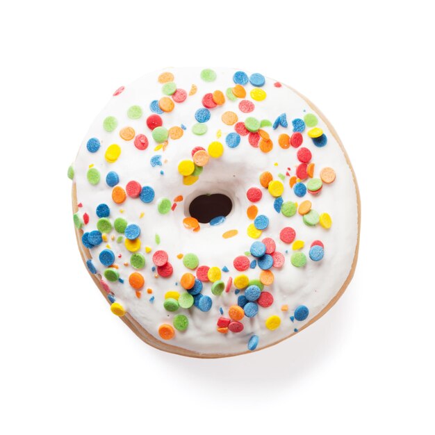 Donut with colorful decor