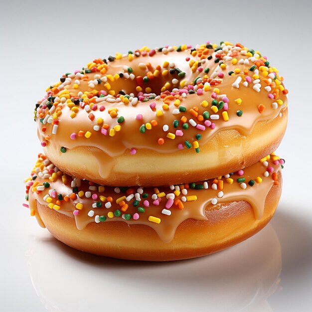 Photo donut with colorful sprinkles