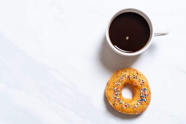 Donut with colorful sprinkles