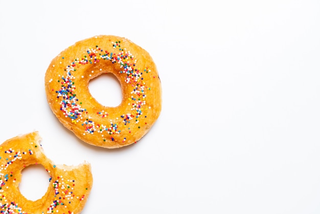 Donut with colorful sprinkles