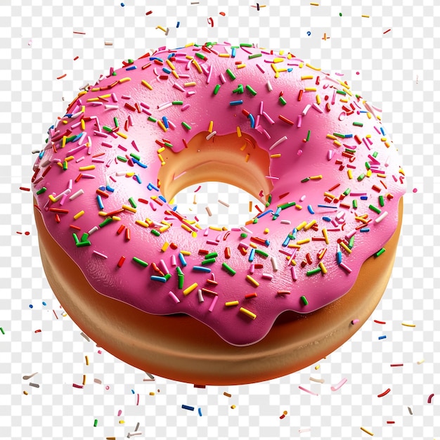 a donut with sprinkles and sprinkles is shown with sprinkles