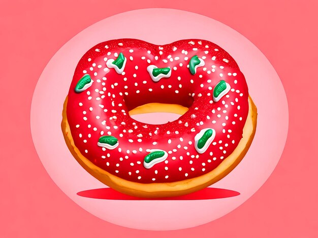 Photo donut with strawberry glaze images free download