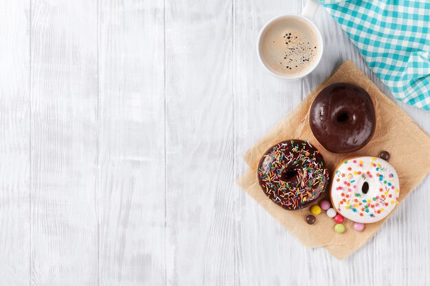 Donuts and coffee