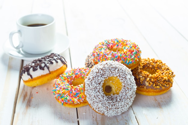 Donuts and coffee