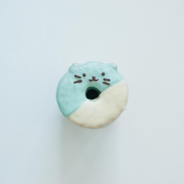 Photo donuts in the form of seals on a white background