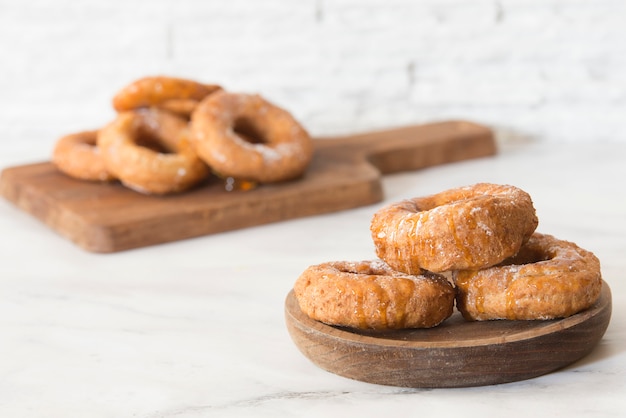 Donuts and honey hand made