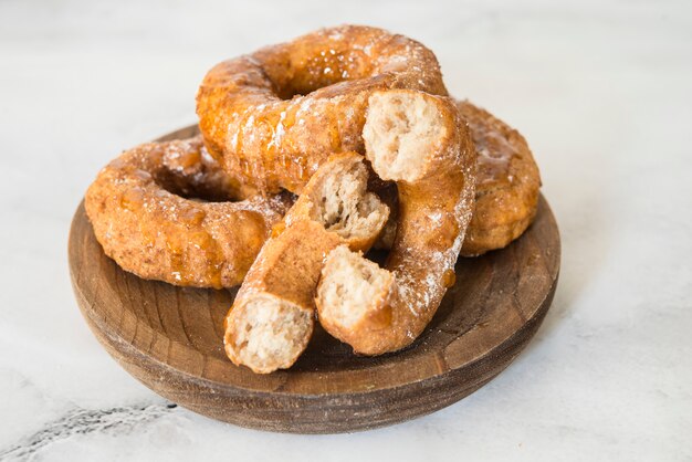 Donuts and honey hand made