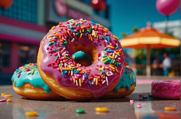 Photo donuts at landmark