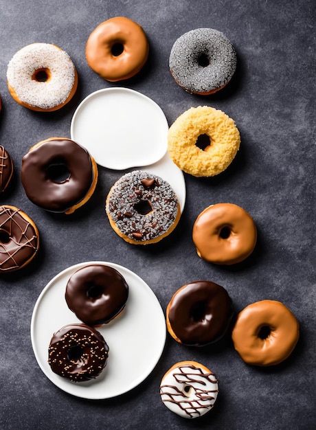 donuts met chocolade en noten