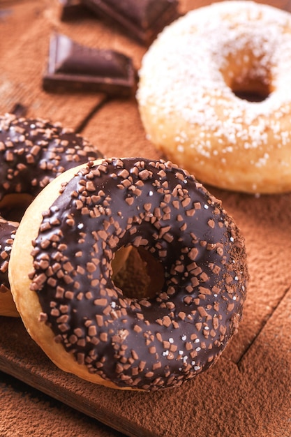 Donuts met chocolade