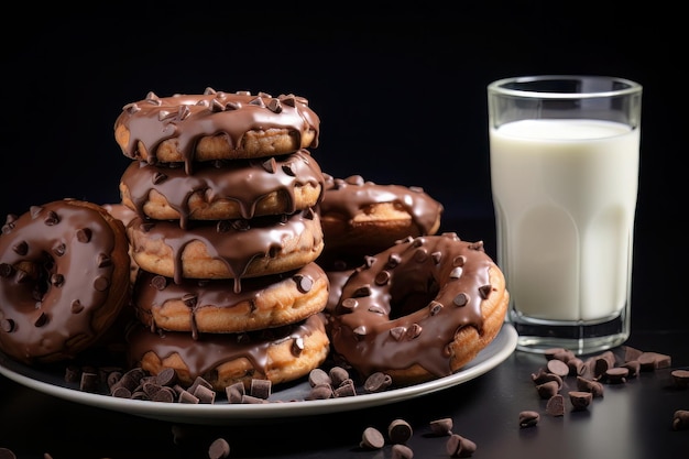 donuts met chocoladefudge