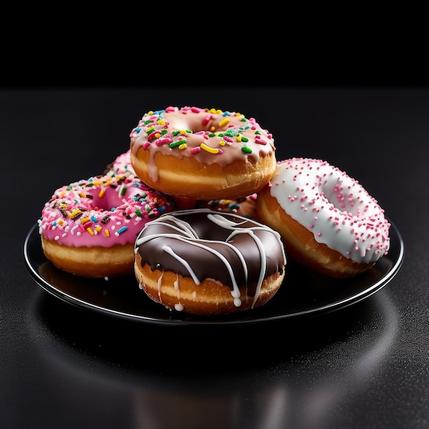 donuts on a plate