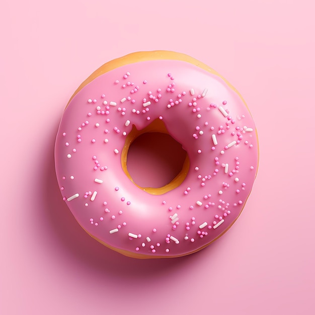 donuts single pink background