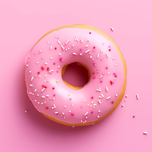 donuts single pink background