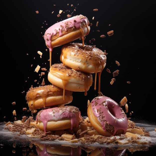 Donuts Through the Lens Verrukkelijk Food Fotografie Assortiment