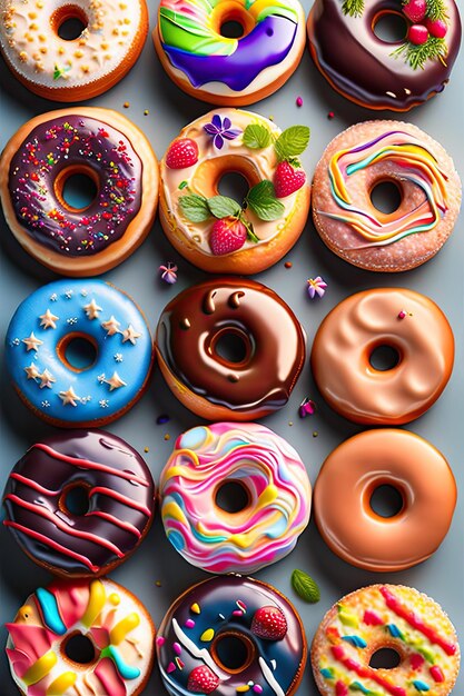 Donuts top view