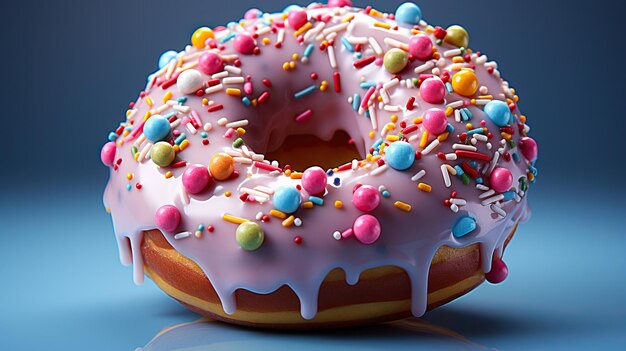 Foto donuts vector donut met kleurrijke glazuur donuts kleur donut met vulling