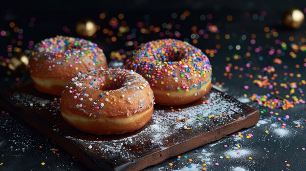 Donuts verjaardagstaart en carnavals ambiance