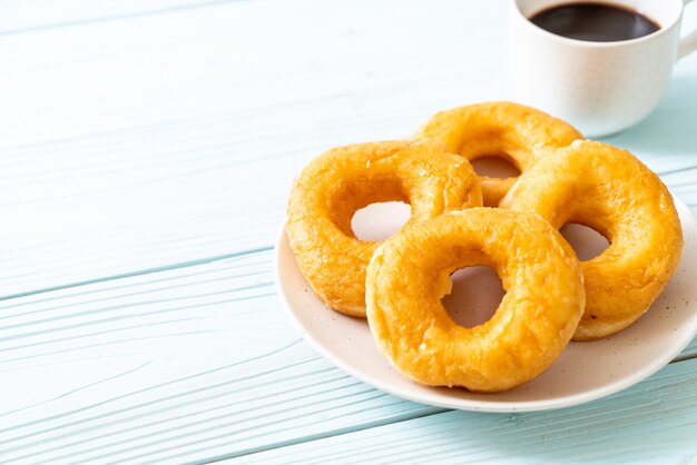 Donuts with black coffee