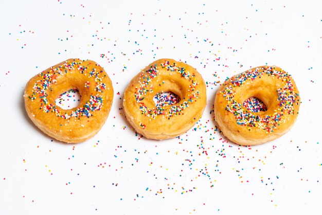 Donuts with colorful sprinkles