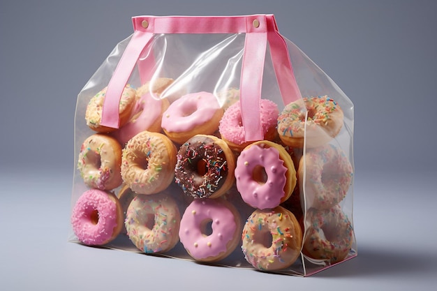 Photo donuts with a diy photo bag idea featuring your images on bags for carrying groceries or other items
