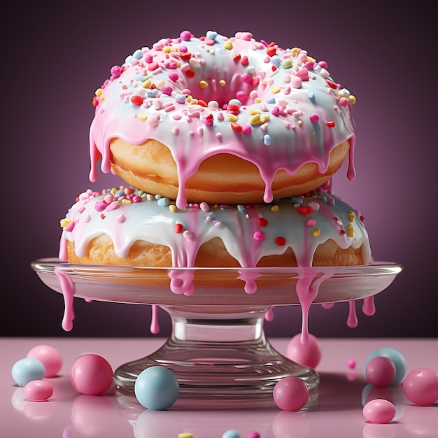 donuts with sprinkles realistic style Generative AI