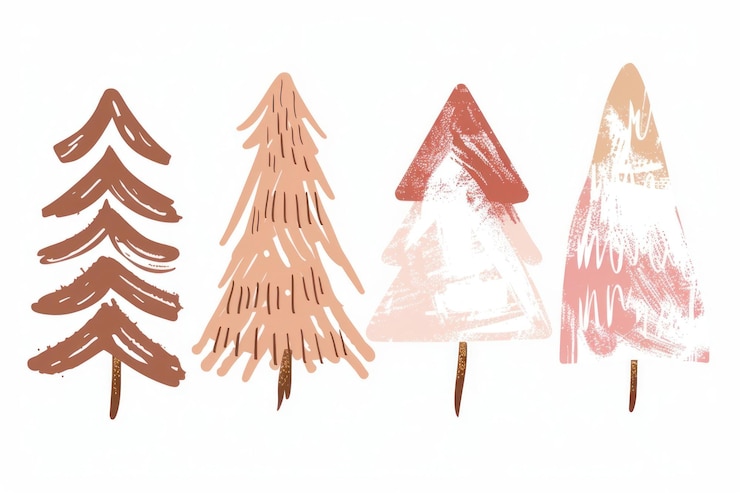 Photo doodle christmas tree art confectionery illustrated