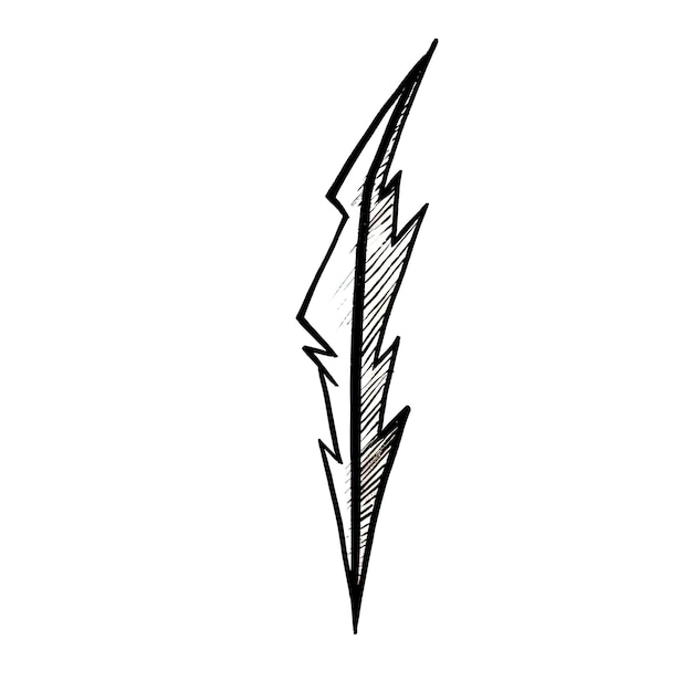 a doodle of a large arrow in the style of simplistic cartoon