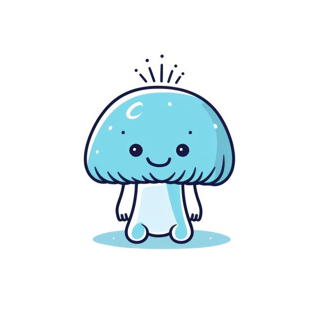 Doodle mushroom in the forest