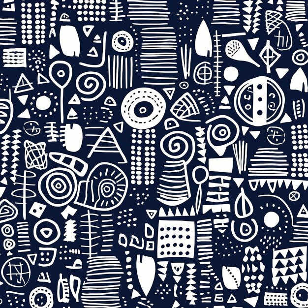 Photo doodle pattern background