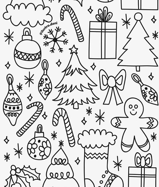 doodle pattern seamless cute drawing sketch illustration