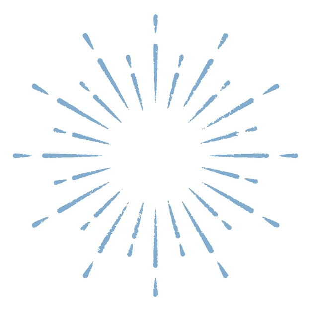Doodle vuurwerk png sticker blauw ontwerp transparante achtergrond