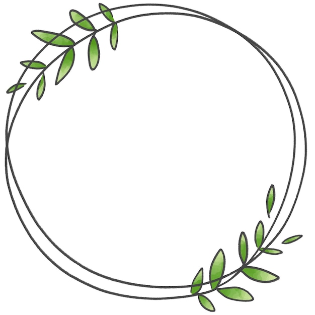 doodle wreath frame transparent png