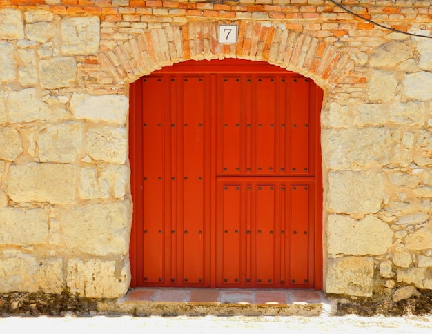 door in a ancient medieval house in Valladolid province