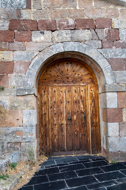 Door of the church of san miguel in the town of susilla