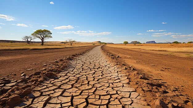 Door droogte geteisterd veld