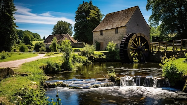 Door een dorp stroomt een rivier