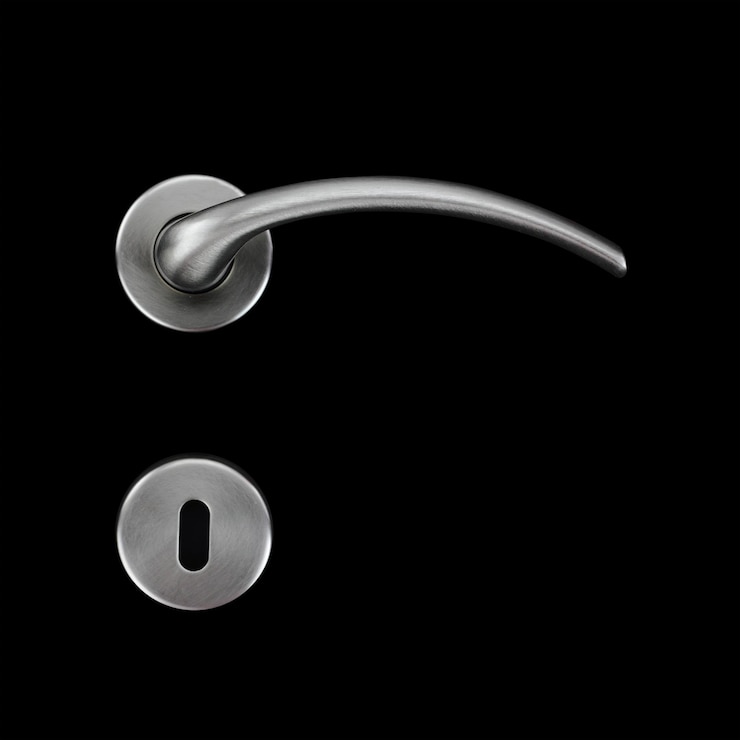 Photo door handle and keyhole
