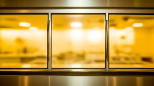 door handle with blurry background