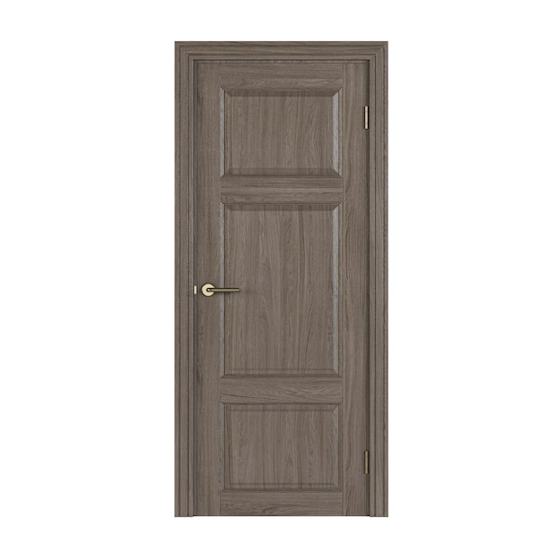 Door isolated on white background. 3D rendering.