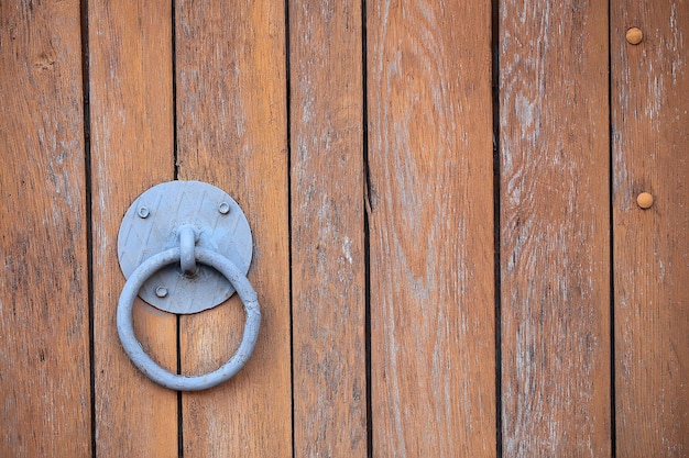 Door knocker on gate door