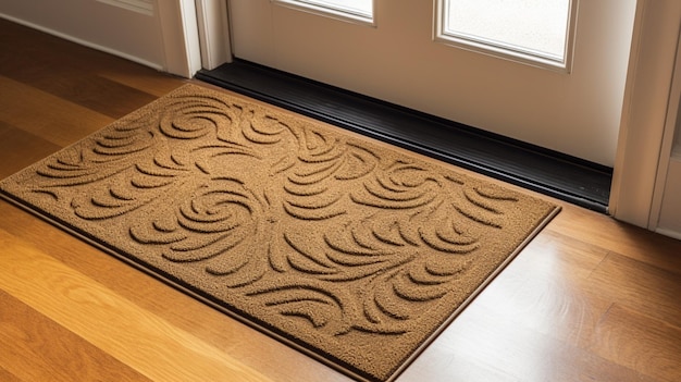 A door mat with a pattern on it