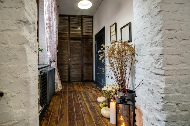 Door in modern entrance hall of corridor in apartments